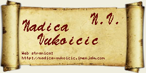 Nadica Vukoičić vizit kartica